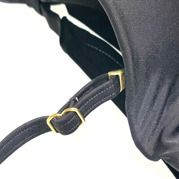 Tie-back Bandeau Bikini Bathing Suit Top with Removable Neck Strap - Black - Picture 8 of 9